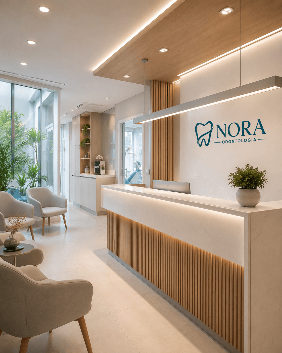 Interior da clínica NORA Odontologia